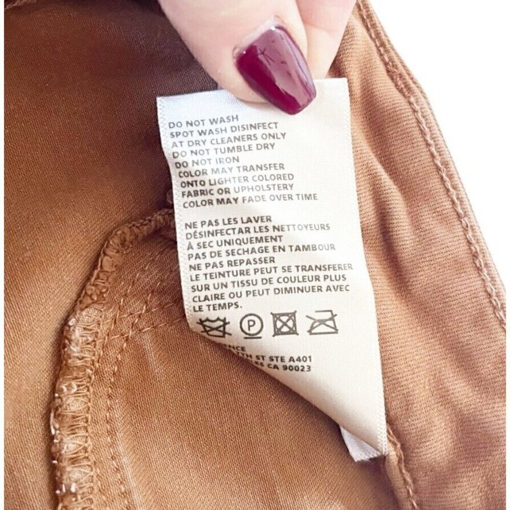 L'AGENCE Women's Sz 26 Marguerite Java Coated (Brown) High Rise Skinny Jeans - Picture 6 of 8